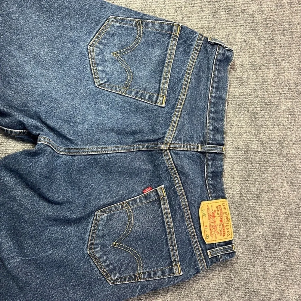 Levi's Men's 505 W36 L32 Regular Fit Jeans Classic Workwear Denim‎ Y2K Dad